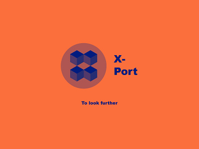 X-Port branding logistic logo minimalist transport