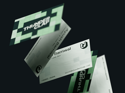 ThunderClap Collateral agency brand branding business card code collateral design developer envelope graphic design letterhead logo minimal print webflow