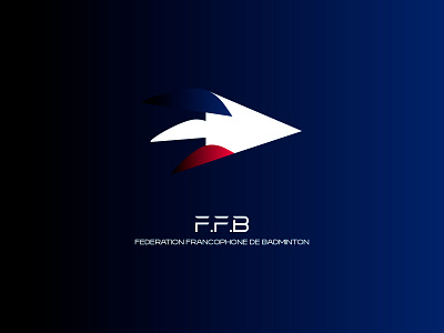 FFB Fédération Francophone de Badminton badmiton branding gradient logo minimalist sport team