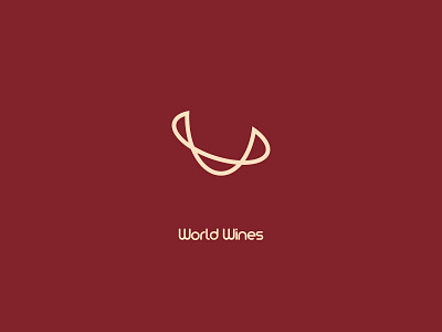 World Wines branding logo minimalist wine world