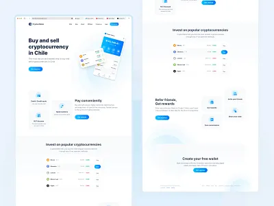 Cryptochileno Landing Page app design bitcoin crypto app crypto landing page crypto website ethereum kervin tan krvin landing page mobile design philippines ui design ux design