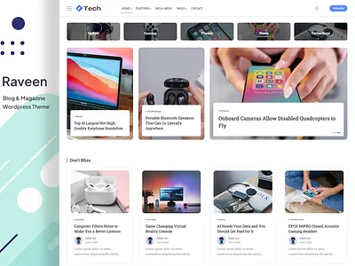Raveen | Personal Blog & Magazine WordPress Theme magazine template news template personal template wordpress theme