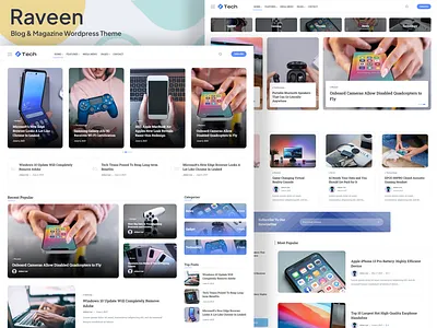 Raveen | Personal Blog & Magazine WordPress Theme magazine template news template personal template wordpress theme
