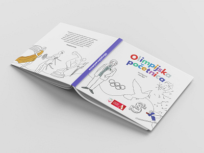 Olimpijska početnica. book bookcover branding clean cover design digital art digitalillustration graphic design illustration kids minimalism toddler