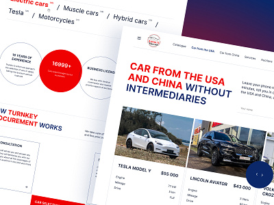 America Motors — Main page Redesign cars concept main page redesign sales ui ux web design website