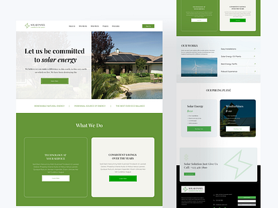 Solar Panel Company Landing Page company design landing page minimal popular shot solar solar panel sun ui uidesign website