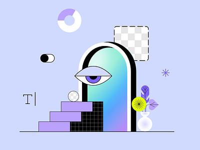 Login Page Animation - Surrealism Meets Web Design animation createaccount fantasy illustration immersivedesign interactiveui loginanimation madewithsvgator motion motiondesign onboarding purple stairsanimation surrealism surrealismanimation surrealismillustration svg userexperience uxui webdesign