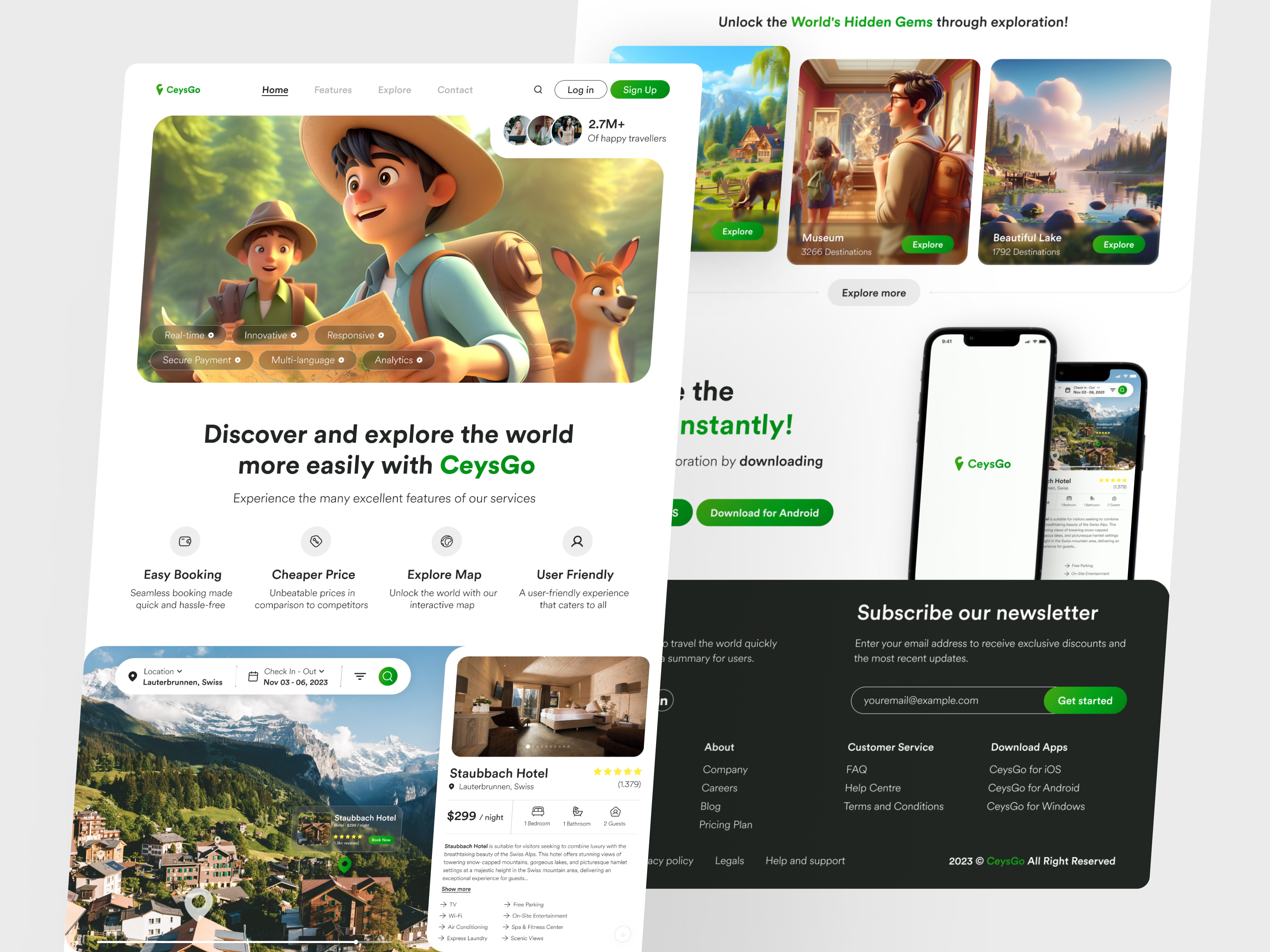 CeysGo - Travel Website Exploration application brand guidelines brand identity brand mark branding finance finance app finance website ideas inspirations mobile app travel travel website ui user friendly user interface ux ux ideas website website ideas