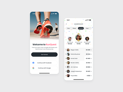 Activity Tracking - Running Mobile App Concept daily100 dailyuichallange design figma mobileapp ui uichallange uiux userexperience userinterface