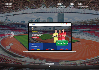 Redesign Website Football Association in Indonesia concept design football graphic design indonesia pssi redesign soccer sport ui ui ux design uiux website