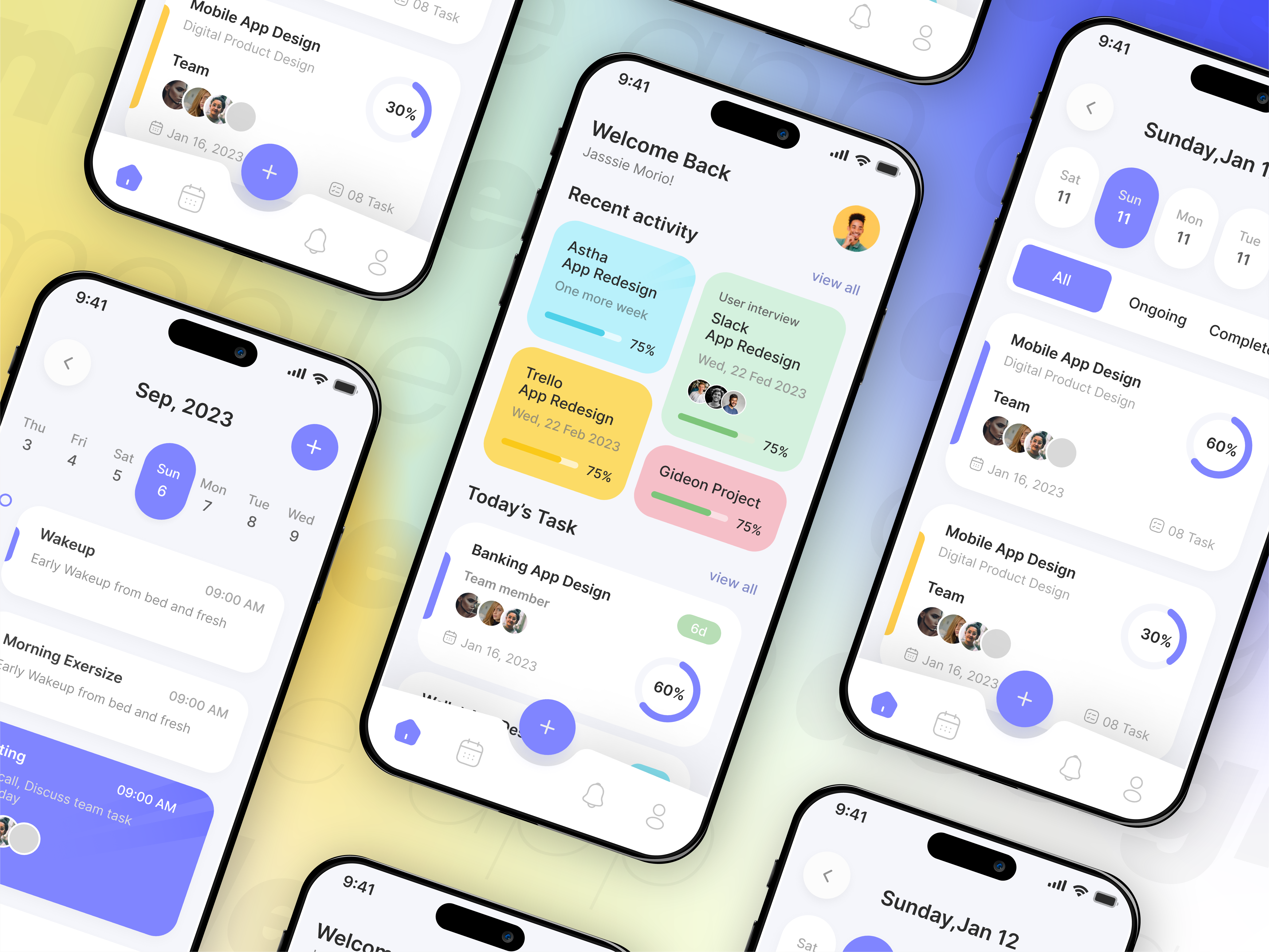 Task Management Mobile App Design app design app ui design calendar management minimal mobile mobile app design product design task management app task scheduler app todo todo app ui ui design ux design