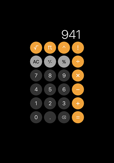Calculator app for iPad OS branding daily ui graphic design typography ui