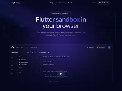 Proda (Acquired) bento bento grid dark mode hero design details glassmorphism hero hero section hero section inspiration landing page landing page inspirations marketting website mobile design modern web design saas saas hero saas landing page user profile web design web design inspirations