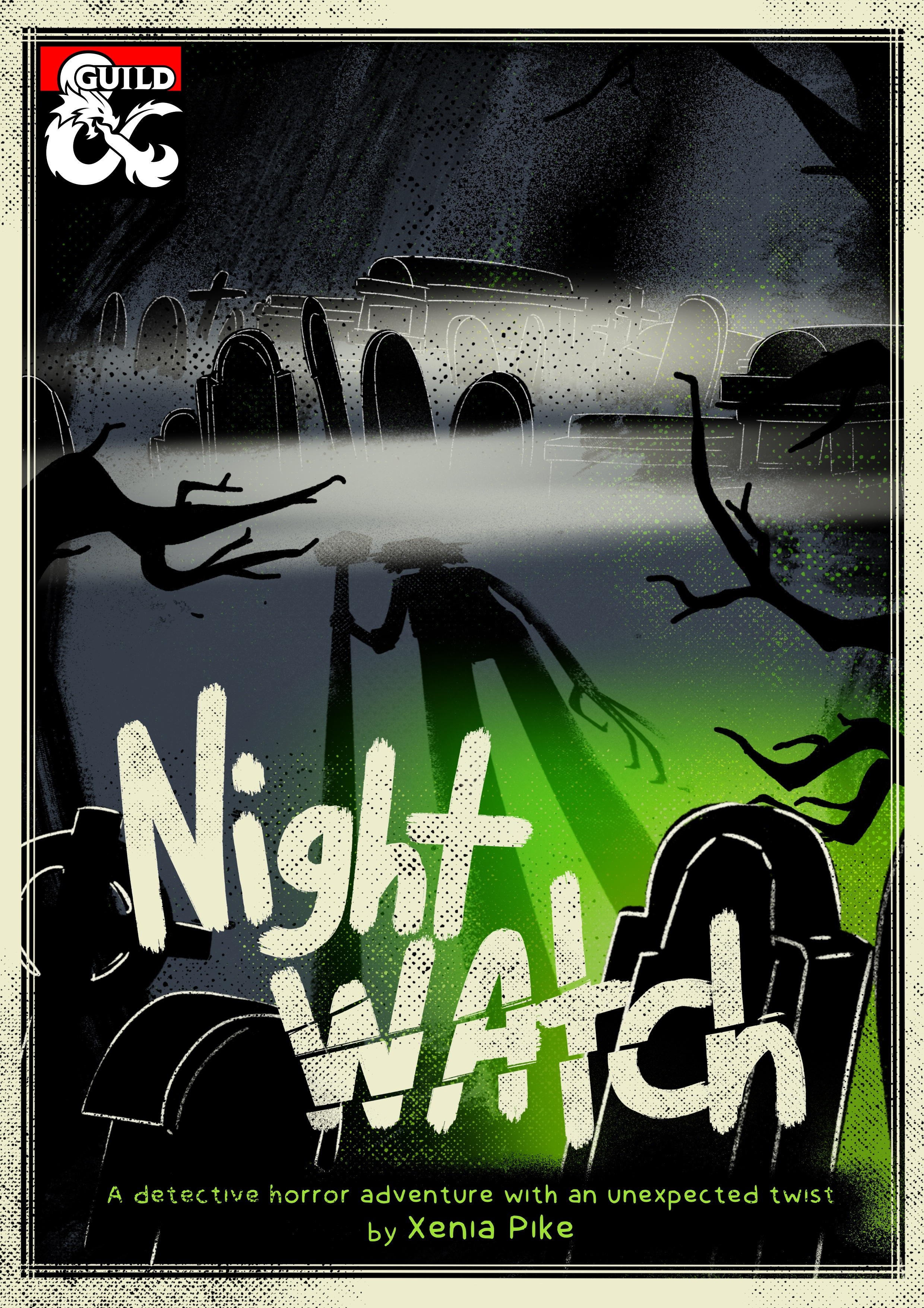 My first DnD Adventure - "Night Watch"! adventure book book cover book illustration character coverart detective dnd dnd adventure horror illustration necromancer ttrpg