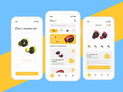 Boat App UI Design boat app boat app ui design headphones app ui ui uidesign user interface ux design