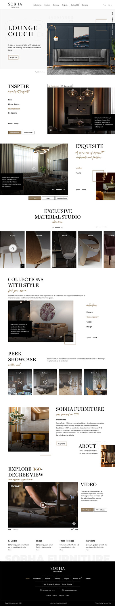 Sobha Furniture animation graphic design logo ui