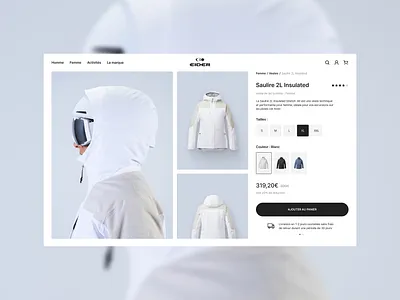 Eider branding clothes dailyui design sportwear typography ui userexperience ux web website white