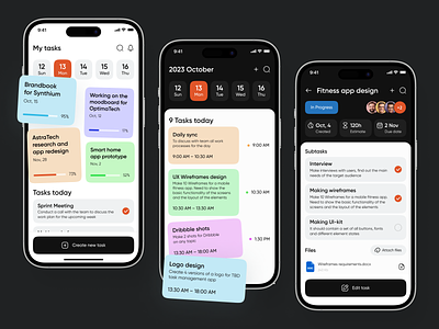 Task Management Mobile App Design UI app app design application design ios ios app mobile mobile app mobile app design mobile app ui ui