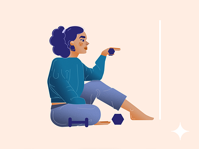 Yoga Concept app design graphic design illustration illustrator ui ux vector