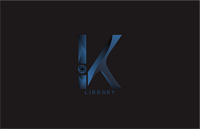 Ki Library Logo branding graphic design k letter library logo
