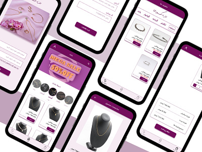 Accessory shopping application accessory graphic design mobile mobile application purple shopping ui
