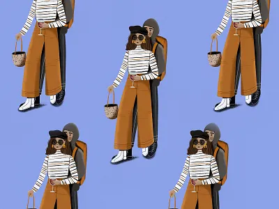 Love pattern. clean couple design digital art digitalillustration hug illustration love minimalism ui