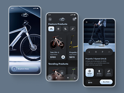 Electric Bicycle Store App bicycle bicycle store bike bike ride cycle store ecommerce electric bicycle electric bike electric scooter mobile app mobility service rental riding riding app scooter scooter app store uidesign uxdesign vehicle