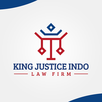King Justice Indo Law Firm Logo branding law firm