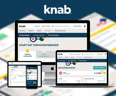 Knab Banking Emvironment & App activation app banking dashboard design illustrator interaction responsive design sketch ui ux