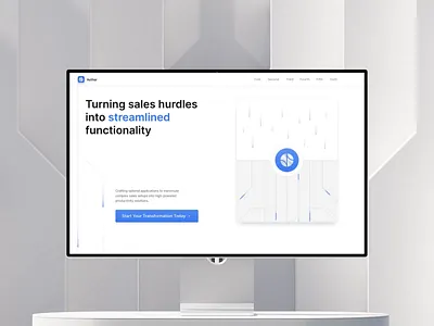 Aether - Website Animation animation clean creative interaction landing ui layout motion graphics site ui ux web design website