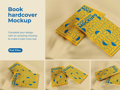 Free PSD Book hardcover mockup 3d book mock up book mockup branding graphic design