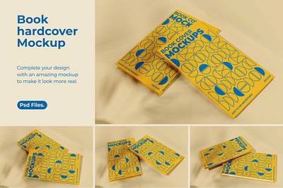Free PSD Book hardcover mockup 3d book mock up book mockup branding graphic design