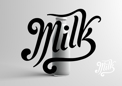 MILK branding calligraphy design graphic design icon identity illustration letter lettering logo marks milk symbol ui