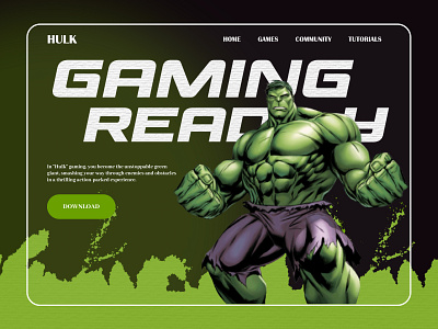 Gaming Ready Landing page branding graphic design ui