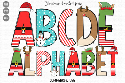 Christmas Doodle Alphabet,Christmas font,Christmas Clipart christmas letter for kids