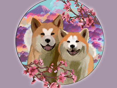 akita inu akitainu dogs animation design graphic design illustration logo motion graphics