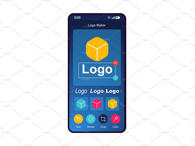 Logo maker app smartphone interface by bsd studio on Dribbble