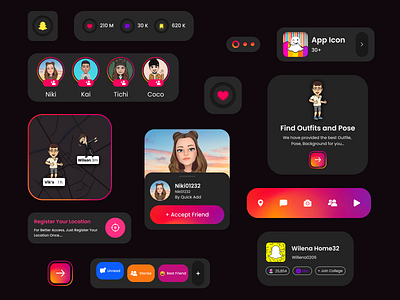 Snapchat Theme & Features branding graphic design ui