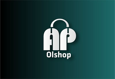 AP Olshop Logo branding graphic design letter logo olshop umkm