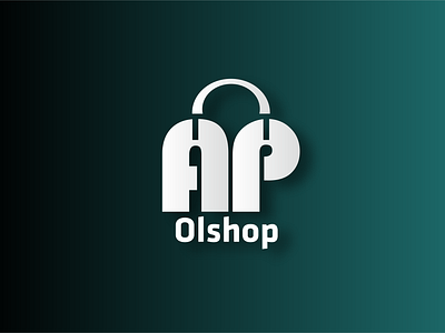 AP Olshop Logo branding graphic design letter logo olshop umkm