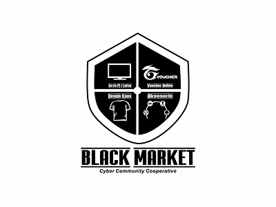 Black Market Logo branding graphic design logo marketplace olshop shop umkm