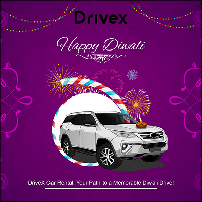 Diwali post for car creatives diwali diwali car rental post graphic design post