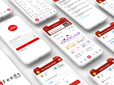 Poultry Farm Management Mobile App design figma mobile app prototype uiux user interface