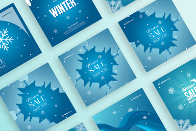 Winter Social Media Post Template Design festive fun