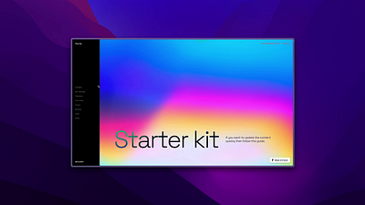 Starter kit with Framer template clean concept design framer framer template minimal simple typography ui