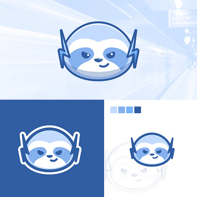 Flash Sloth Mascot Logo🦥💨 cartoon cute cutecartoon illustration logo cartoon mascot mascot logo slot logo sloth sloth cartoon sloth mascot slow loris