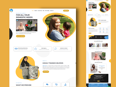 Maid Agency Website Design agency design landing page maid ui ux web design