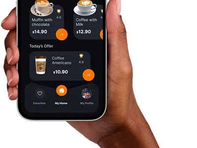 Coffee App Design 3d animation app branding coffee app design graphic design logo motion graphics ui uidesign visual design