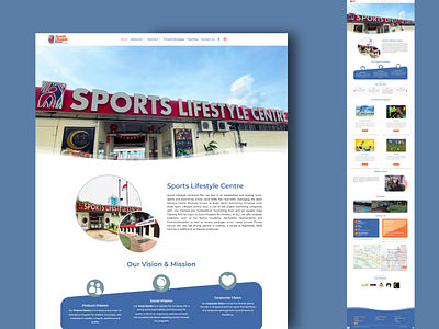 Recreational Centre Website Design landing page recreational centre ui ux web web design