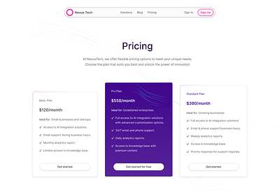 Pricing page branding saas saas design ui uiux webdesign